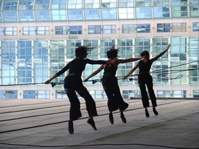 Aerial dance company Aeriosa performs will perform as part of Scotiabank Dance Centre’s 20th anniversary open house Oct. 2.