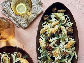 Lazy pierogies with wild mushrooms, cabbage and prunes from Antoni: Let's Do Dinner.