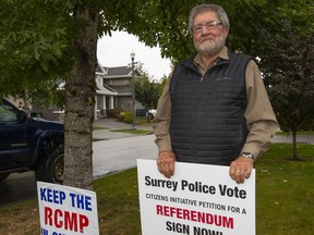 Ivan Scott, who founded the Keep the RCMP in Surrey campaign, and six of his supporters have been banned from attending Surrey council meetings, even remotely.