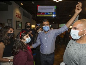 Vancouver Granville Liberal candidate Taleeb Noormohamed leads NDP candidate Anjali Appadurai by just 230 votes as they await the counting of mail-in ballots.