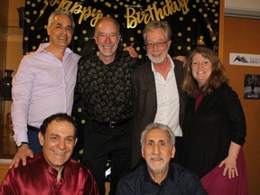 A recent incarnation of the Tzimmes Sextet, pictured in 2019. The Jewish music ensemble are, standing left to right, Saul Berson, Phil Belanger, Tim Stacey and Amy Stephen; and seated left to right, Yona Bar-Sever and Moshe Denberg.