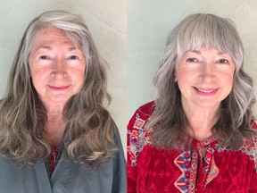 Nada Boote is a 71-year-old retiree who was looking for a fun and stylish new look. On the left is Nada before her makeover, on the right is her after.