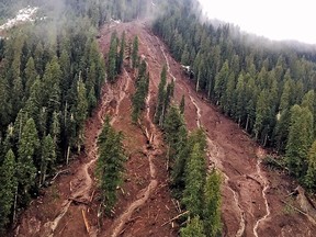 The 2017 landslide at Jamieson Creek dislodged an estimated 50,000 to 60,000 cubic metres of debris and was one of the North Shore’s largest landslides.
