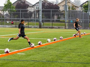 Image of a Youth soccer practice for Surrey United.