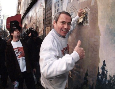 WIPE OUT GRAFFITI, a community initiative by Street Youth Job Action is launched Monday in by Vancouver Mayor Philip Owen.