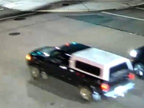 Homicide investigators believe this black Ford truck was involved in the Oct. 5 murder of 28-year-old Sharnbeer Singh Somal, of Surrey.