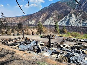 What's left of Tricia Thorpe's Botanie Valley property after the June 30 wildfire that destroyed Lytton also decimated her home.