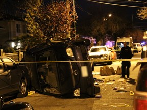 Vancouver Police investigate a roll-over accident near Fraser Street and East 55th Avenue. At the scene, one man was found deceased and two others seriously injured.