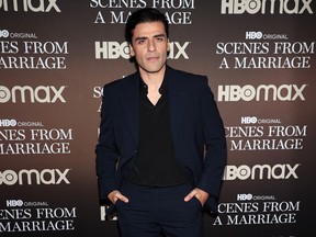 Oscar Isaac attends a special screening of "Scenes From A Marriage" at the Museum of Modern Art on October 10, 2021 in New York City.