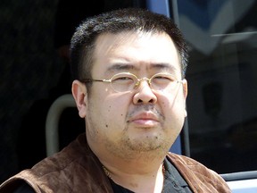 Kim Jong Nam, estranged half-brother of North Korea's leader Kim Jong Un, in Narita, Japan on May 4, 2001.