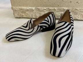 Paloma Wool ‘Luke II’ zebra loafer, $336 ($139) at One of a Few, oneofafew.com.