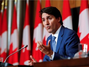 Canada's Prime Minister Justin Trudeau speaks during a news conference in Ottawa, Ontario, Canada, October 6, 2021. REUTERS/Patrick Doyle