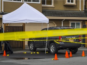 Crews in Surrey responded to reports of shots fired in the area. Upon arrival they located a male with gunshot wounds, he died at the scene Tuesday night.