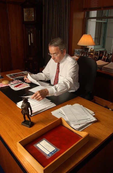 2002 Vancouver Mayor Philip Owen, in his office.