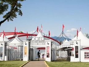 Bard on the Beach tents at Vanier Park.