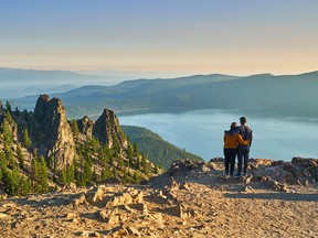 Paulina Peak is the highest point of the Newberry National Volcanic Monument.