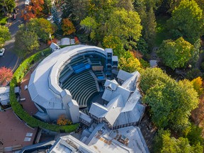 The Lithia Plaza and Lithia Park in Ashland.