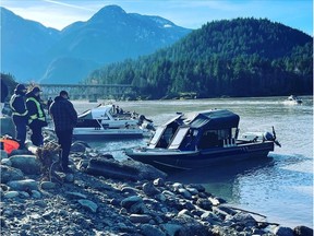 Photos taken by members of the Fraser Valley Angling Guides Association, who volunteered their help during the floods of November 2021.