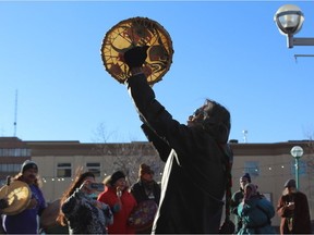 Wet'suwet'en land defenders and members of the Prince George community gathered in solidarity outside the courthouse as they awaited the release of two journalists and 11 people who were arrested Friday for blocking access to a Coastal GasLink drill site.