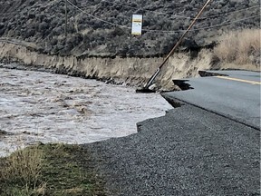 Photos showing damage in and around the Shackan First Nation Reserve in B.C.'s Nicola Valley following the the November 2021 storms and floods.
