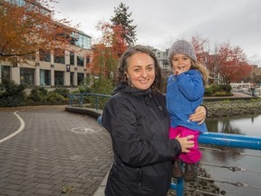 Chelsea Haberlin and her husband Sebastien Archibald are both artists who live with their daughter Rose in a co-op in False Creek South.