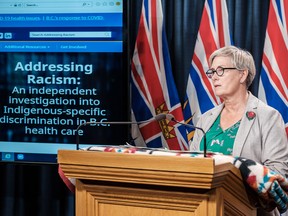 Mary Ellen Turpel-Lafond, independent investigator, provides an update on her investigation into allegations of racist practices in B.C.'s health-care system on July 9, 2020.
