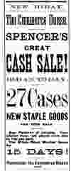 Ad for David Spencer’s store in Victoria on Aug. 19, 1885.