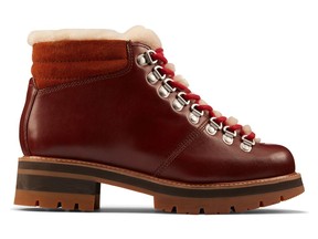 Clarks ‘Orianna Alpine’ boots, $210 at Gravity Pope, gravitypope.com.