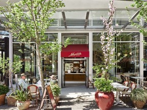 The patio at Maxine’s Cafe & Bar on Burrard Street. While the restaurant feels like a French bistro, dishes like linguine alla vongole, meatballs braised in sugo, and risotto swerve into Italian trattoria fare.