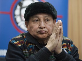 File photo of UBCIC president Grand Chief Stewart Phillip. The UBCIC has launched an online survey to determine how much racism people feel when using their status cards.