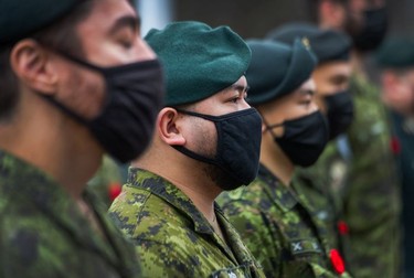 Remembrance Day ceremony at the Chinatown Memorial Plaza in Vancouver on Nov. 11, 2021.