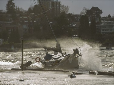 High winds and rain caused flooding and damage across Vancouver on Nov. 15, 2021.