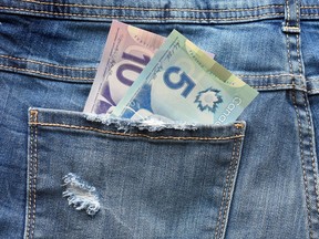 Canadian Money Close Up