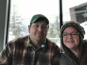 Tony (left) and Jimi Meier, owners of U&D Meier Dairy farms, located near the Sumas Prairie Lake Bottom, pose for a selfie in the winter of 2020.