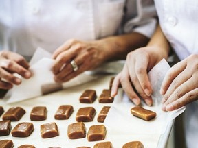 Wrap Chef David Robertson’s addictive Salted Caramels in wax paper or butcher paper.