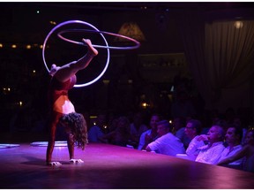 Coquitlam-raised Santé Fortunato, a hula-hoop specialist who usually performs on the road with Cirque du Soleil, looks forward to taking part in Circus3’s New Year’s Eve show. ‘We've both worked a lot of New Year's shows, but not in my hometown,’ she says of herself and her performance partner and husband Alexandr Yudinstev.