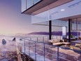 Homes at Concord's Metrotown Grand Tower will have views of the North Shore Mountains, the water to the west and Mount Baker to the south.