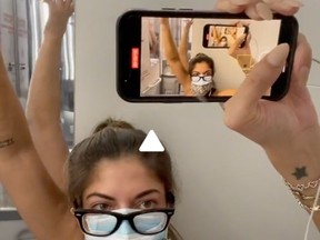 Marisa Fotieo shared a Tiktok video of her time in her tiny isolation ward.