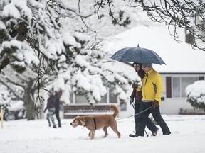 Snow greeted people in the Lower Mainland on Christmas morning, and the cold snap continues into the week.