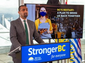 Ravi Kahlon, B.C. Minister of Jobs, Economic Recovery and Innovation, in a file photo.