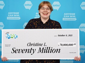 Christine Lauzon of Burnaby became a record-setting Lotto Max winner in B.C. this year.