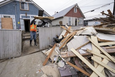 CP-Web. The contents to the insides of homes that were flooded are pictured on the street in downtown Princeton, B.C., Friday, Dec. 3, 2021. Princeton, like many parts of the province, was hit with heavy floods and mudslides over the past couple of weeks causing major devastation.