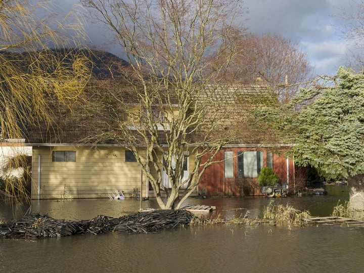  Aftermath of heavy flooding on the Sumas prairie in Abbotsford, BC Thursday, December 2, 2021.
