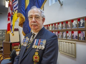 Legion spokesman Bob Underhill inside Shalom Branch 178 Legion in Vancouver.