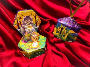 LunarFest 2022 Treasure Box Lantern: To celebrate the Year of the Tiger and raise awareness of various wildcat species, the Canadian lynx and the Taiwanese leopard cat (an endangered species) are depicted on the design.