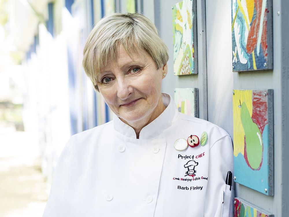 Barb Finley, founder of Project Chef which, since 2007, has taught healthy food cooking to students in schools. 