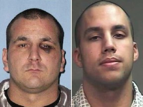 Cory Vallee, left, has lost his appeal of a first-degree murder conviction in the 2009 killing of Kevin LeClair. Conor D'Monte, right, remains a fugitive in the case.