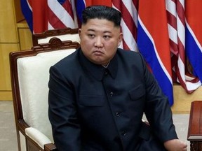 North Korea's leader Kim Jong Un on June 30, 2019. (Photo credit should read BRENDAN SMIALOWSKI/AFP via Getty Images)