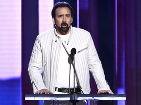 Nicolas Cage speaks onstage during the 2020 Film Independent Spirit Awards on February 8, 2020 in Santa Monica, California.