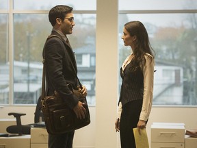 Tyler Hoechlin and Elizabeth Tulloch star as Clark Kent (Superman) and Lois Lane in the CW series, which is currently filming its second season. Hey, I think that's my filing cabinet!